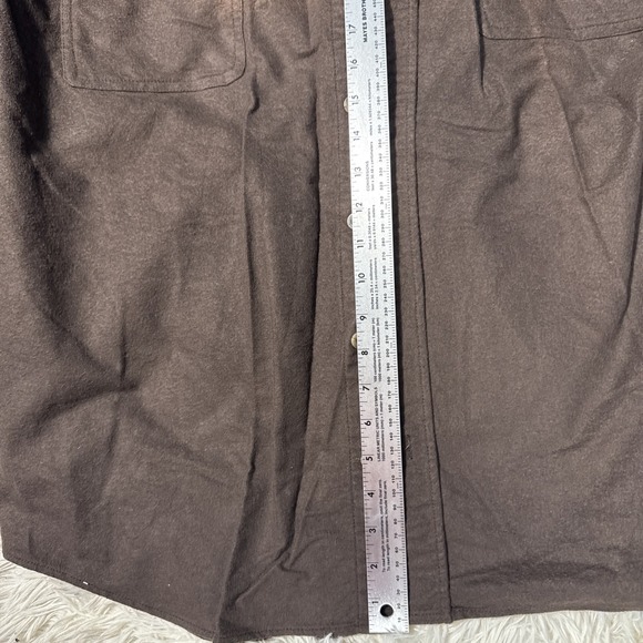 Vintage Cold Storage 100% Cotton 2xlt Brown Long Sleeve Button Up - Picture 4 of 12